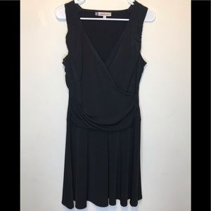 Jennifer Lopez Black Faux Wrap Cocktail Dress